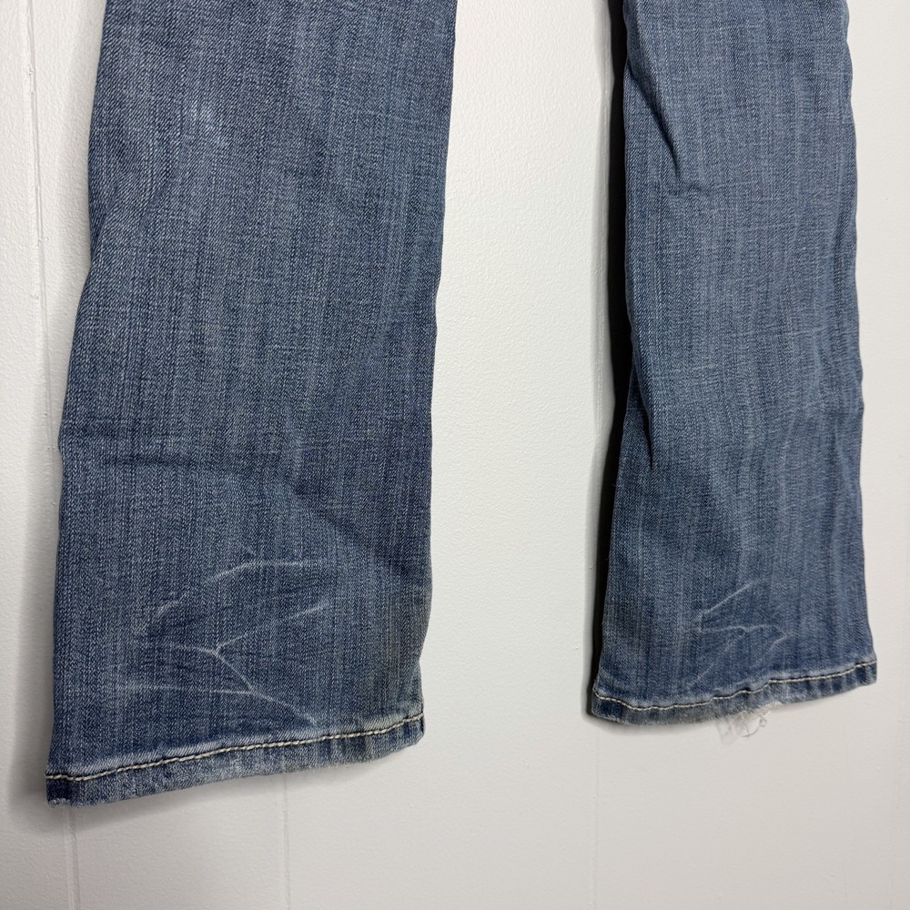 Miss Me Jeans Size 24 JP500gR Blue Studded Rhinestone Cross Boot Cut Y2K Low Ris - Picture 6 of 11